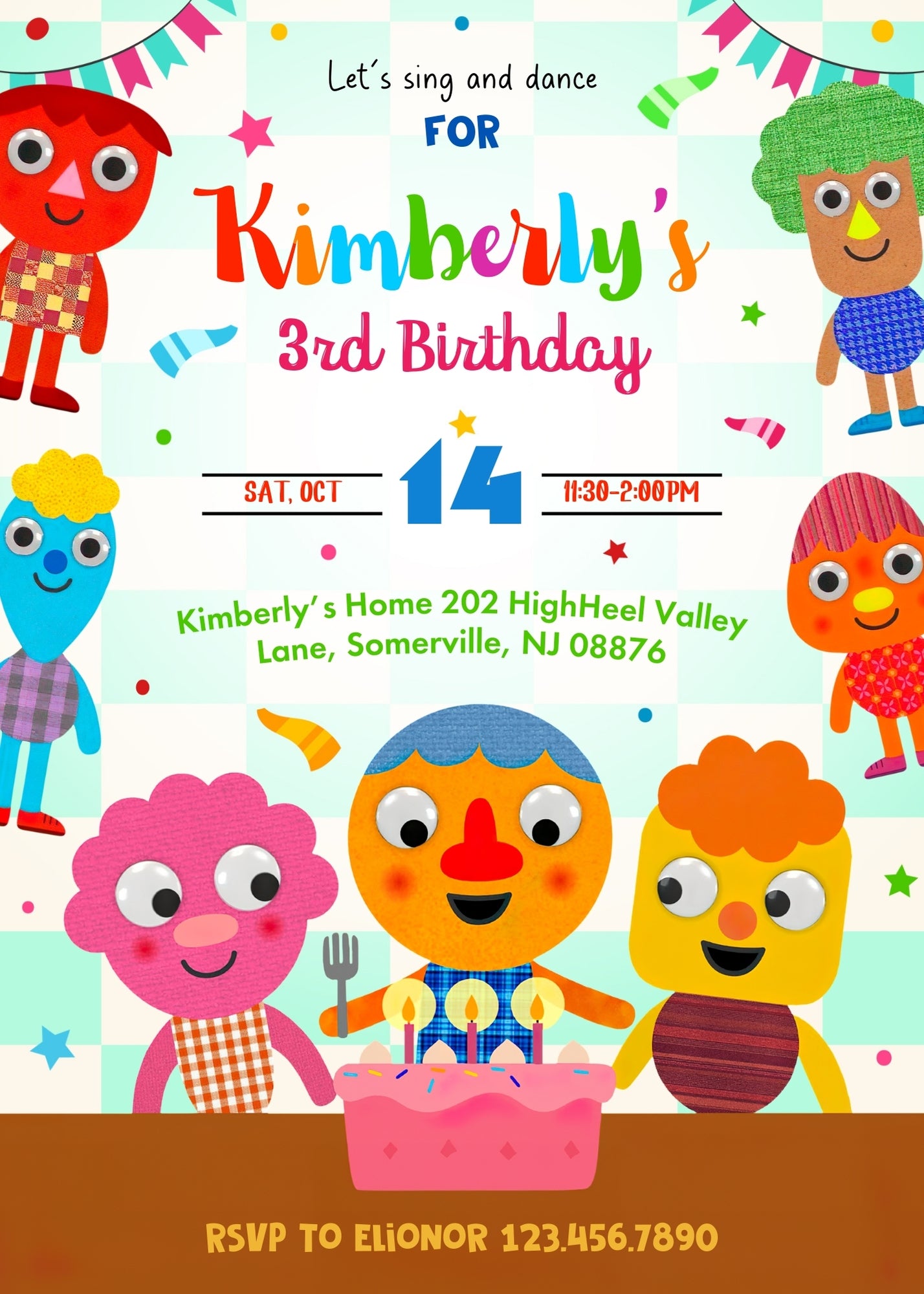 Super Simple Songs personizable birthday invitation template, instant download, OI196
