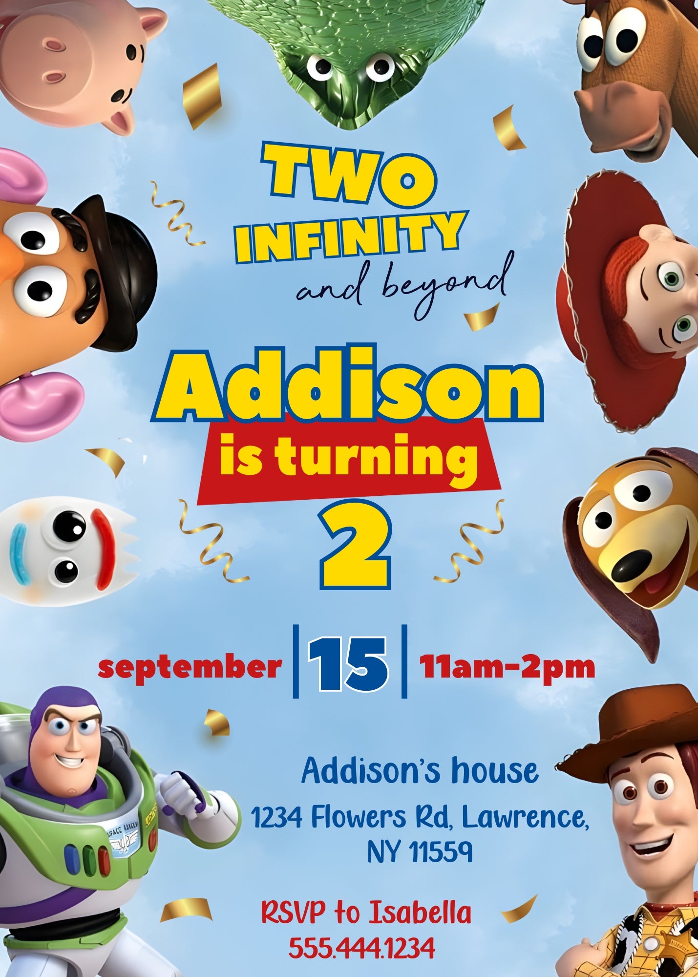 Toy Story Woody customizable birthday invite template, instant download| NP860