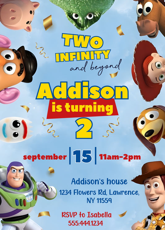 Toy Story Woody customizable birthday invite template, instant download| NP860