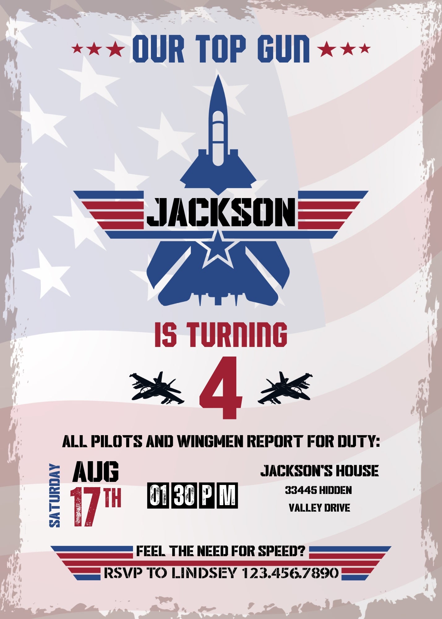 Top Gun Maverick Jet Fighter personizable birthday invitation template, instant download, boy, BA327