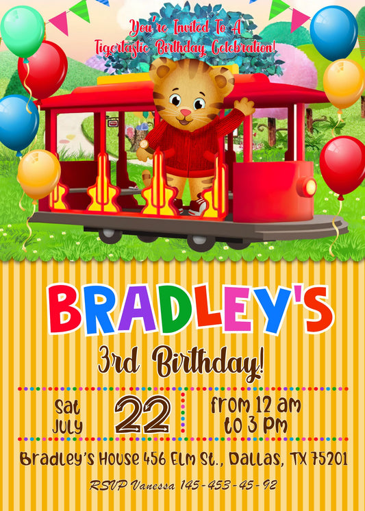 Daniel Tiger's Neighborhood personizable birthday invitation template, instant download, XS476