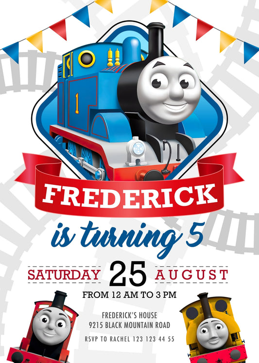 Thomas Train & Friends personizable birthday invitation template, instant download, XE790