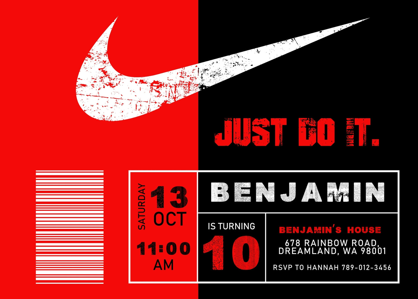 Sneaker Ball Air Jordan Nike personizable birthday invitation template, instant download, TS444