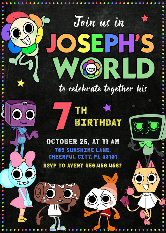 Dandy's World personizable birthday invitation template, instant download, FR646