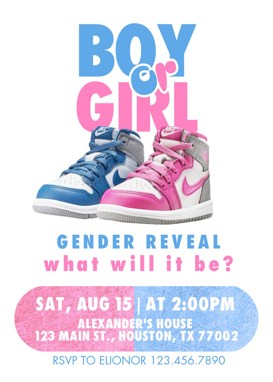 Sneaker Ball Air Jordan Nike personizable birthday invitation template, instant download, WW701